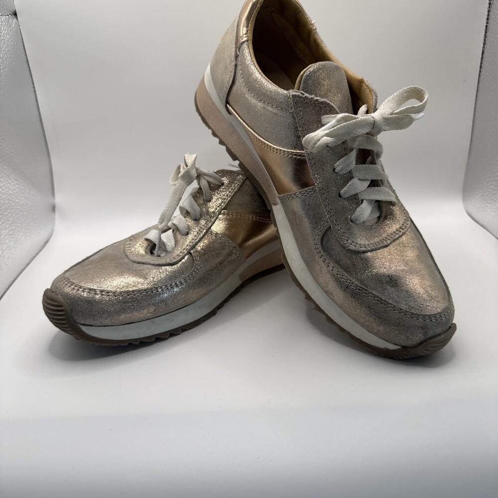 CoFi Rose Gold Leather Metallic Holly Fashion Sneakers Women's Size 7